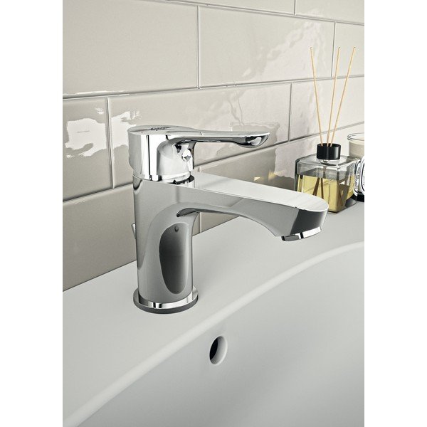 Rubinetto per lavabo argentato effetto lucido Alpha - Ideal Standard-image-1