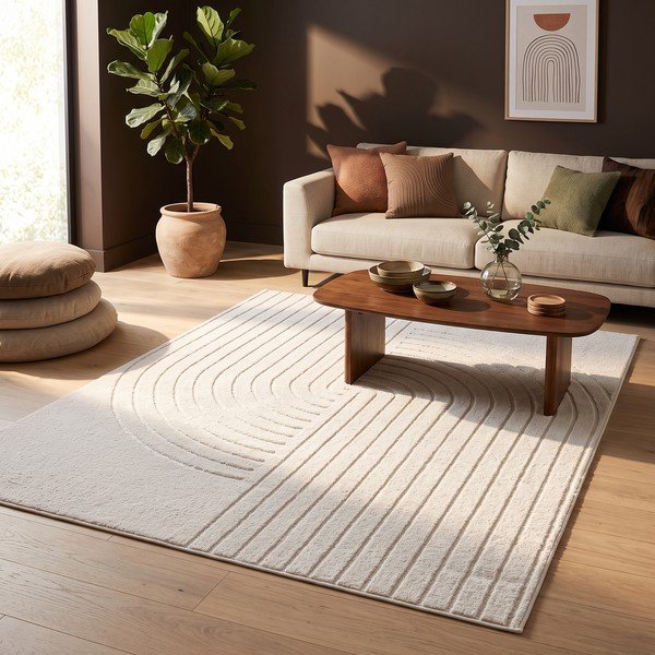 Tappeto color crema 200x290 cm Solace – ESTE-image-1