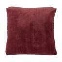 Cuscino decorativo rosso a coste, 60 x 60 cm - Tiseco Home Studio