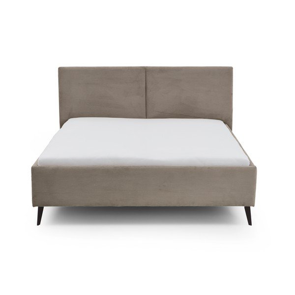 Letto matrimoniale imbottito grigio tortora rete non inclusa 180x200 cm Lando – Meise Möbel-image-4