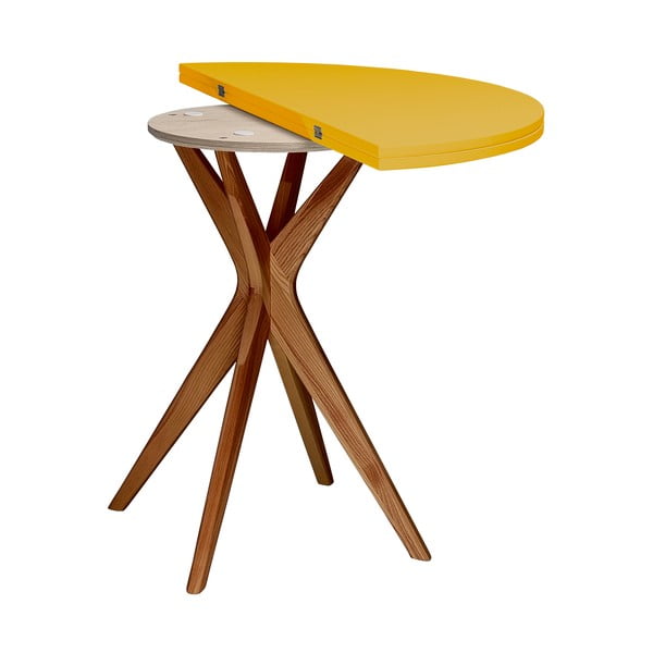 Tavolo da pranzo rotondo allungabile 45x90 cm Jubi – Ragaba-image-3