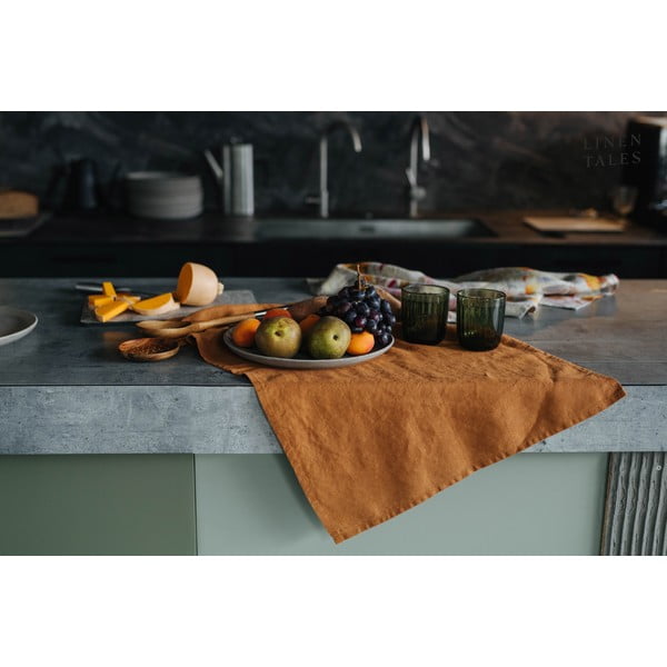 Asciugamano di lino 45x65 cm Hazelnut - Linen Tales-image-2