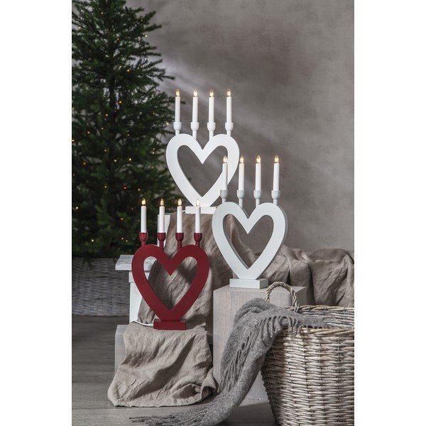 Portacandele natalizio a LED rossi, altezza 45 cm Dala - Star Trading-image-1