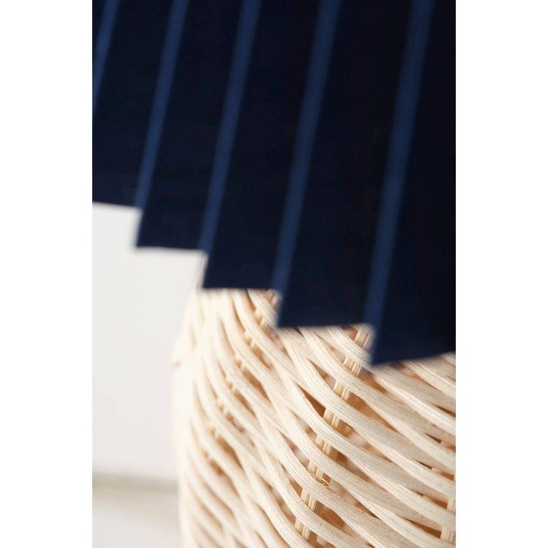 Lampada da tavolo blu/di colore naturale in rattan (altezza totale 36 cm) Sisal – Jotex-image-4