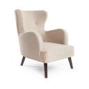 Poltrona in velluto beige Noemye - Bonami Essentials