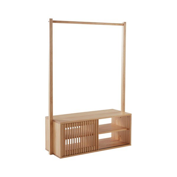 Set di mobili da ingresso colore naturale chiaro in pino massiccio 108x200x42 cm Svanshall – Jotex