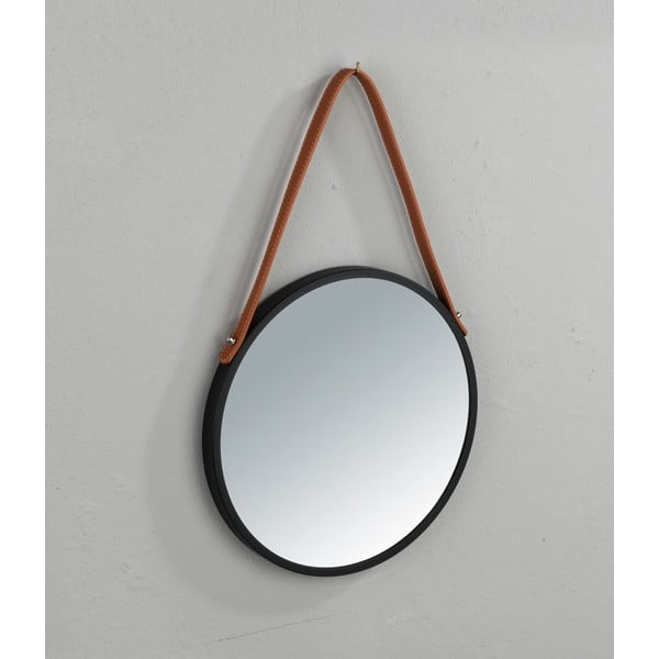 Specchio sospeso nero , ø 40 cm Borrone - Wenko-image-1