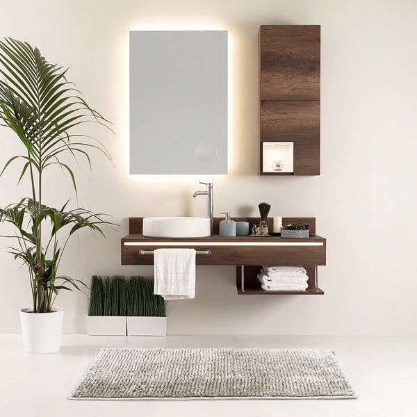 Set di 2 tappetini da bagno beige Bati - AmeliaHome-image-1