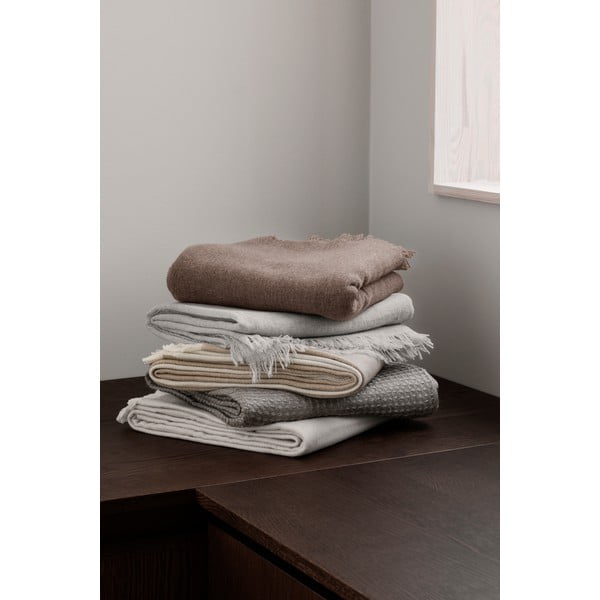 Copriletto di lana marrone Merino - Blomus-image-2