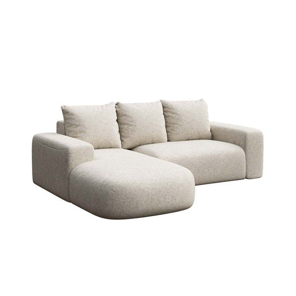 Divano angolare beige (con penisola a sinistra e chaise lounge) Monce – Rodier-image-2
