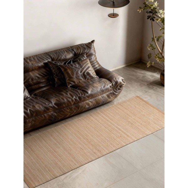 Passatoia di colore naturale in misto iuta reversibile/tessuta a mano 80x300 cm Birka – Villeroy&Boch-image-3
