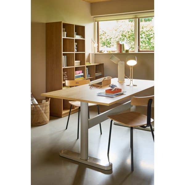 Libreria di colore naturale con effetto rovere 80x95x30 cm Disco – Hübsch-image-3
