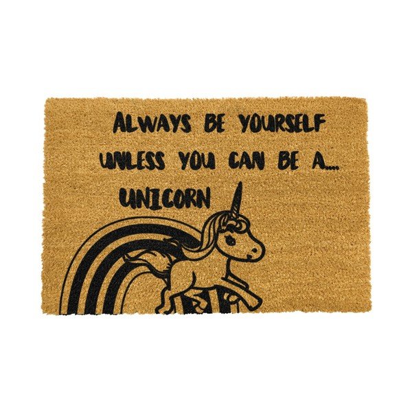 Tappeto in fibra naturale Unicorno, 40 x 60 cm - Artsy Doormats