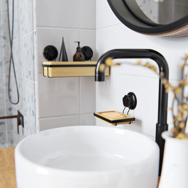 Mensola da bagno autoportante in bambù SPA Bestlock - Compactor-image-4