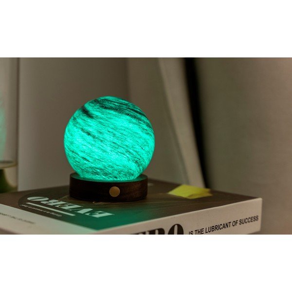 Decorazione luminosa marrone scuro/colore naturale scuro con ricarica USB ø 8 cm Stellar Ocean – Gingko-image-1