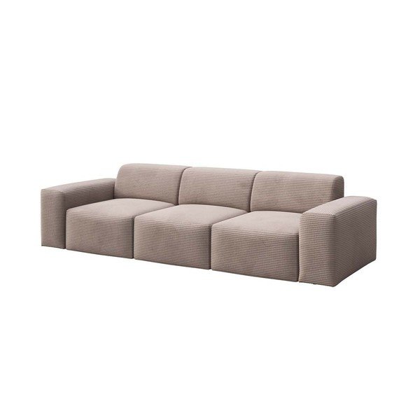 Divano beige rivestito in velluto a coste 285 cm Villet – Rodier-image-2
