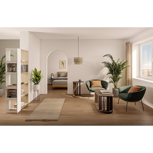 Tavolino con piano in legno di noce 110x50 cm Nora - TemaHome-image-1