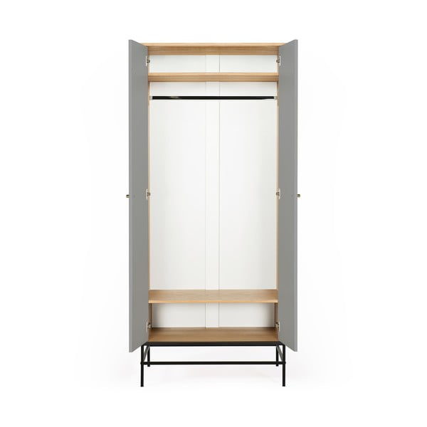 Armadio grigio 80x190 cm Mia - Woodman-image-2
