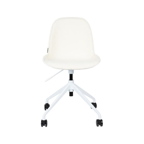 Sedia da ufficio bianca in imbottito Albert Kuip – Zuiver-image-2