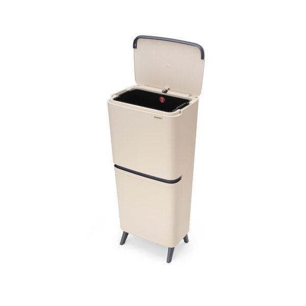 Cestino per la spazzatura grigio chiaro in plastica per raccolta differenziata 20+25 l SortUp Recycle Hi – Brabantia