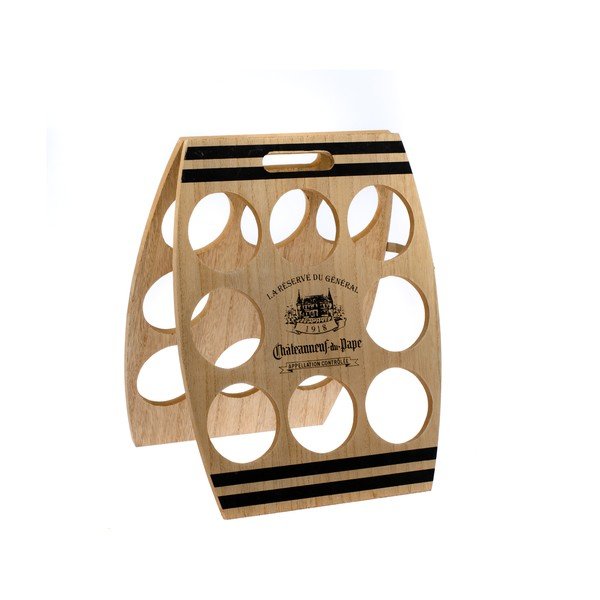 Supporto in legno per 8 bottiglie di vino , 30 x 38 cm - Dakls