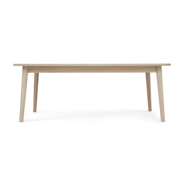 Tavolino con piano in rovere decorato in colore naturale 70x125 cm Nyborg - Furnhouse-image-2
