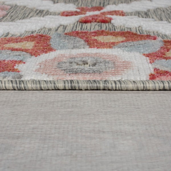 Tappeto grigio per esterni 80x230 cm Flora - Flair Rugs-image-4