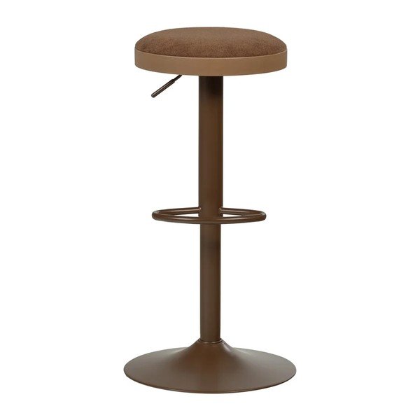 Sedia da bar marrone imbottito con altezza regolabile Mevo – WOOOD