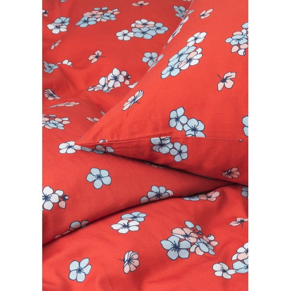 Biancheria da letto matrimoniale estesa in cotone sateen color mattone 200x220 cm Grand Pleasantly - JUNA-image-2