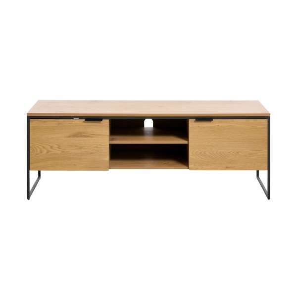 Mobile TV di colore naturale con effetto rovere 155x55x45 cm Cesura – Unique Furniture