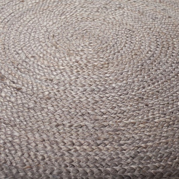 Tappeto rotondo grigio in iuta tessuto a mano ø 150 cm Istanbul – Flair Rugs-image-3