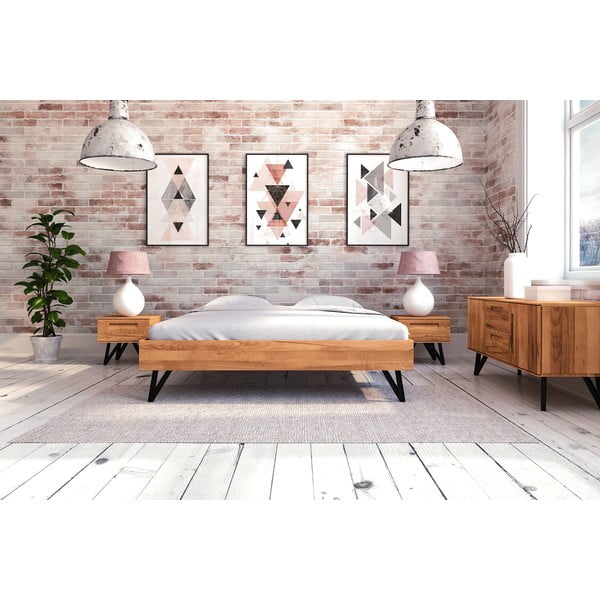 Letto matrimoniale in legno di faggio 160x200 cm Golo - The Beds-image-3