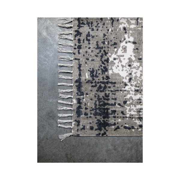 Tappeto in cotone blu e beige Colorful Living Porro, 200 x 300 cm - HSM collection-image-1