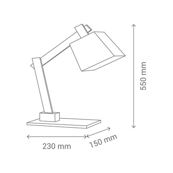 Lampada da tavolo bianca con struttura in legno Erasmo - SULION-image-3