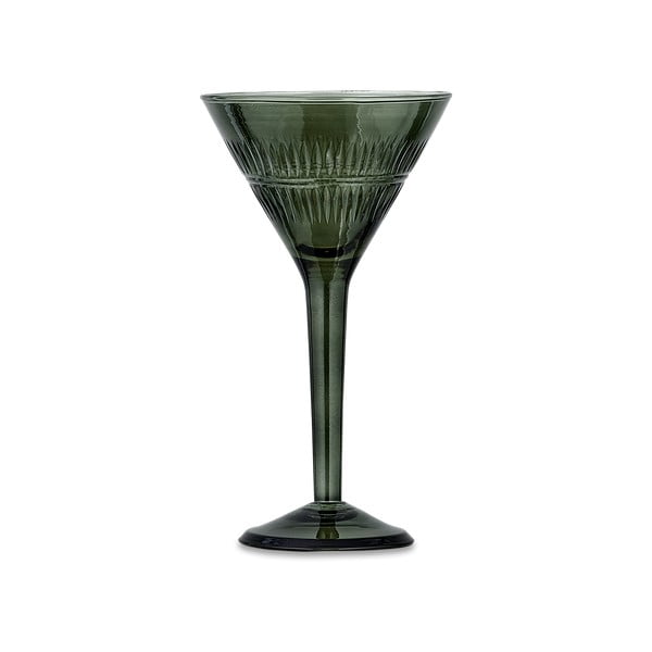 Set di 4 bicchieri da cocktail in vetro riciclato verde Mila - Nkuku