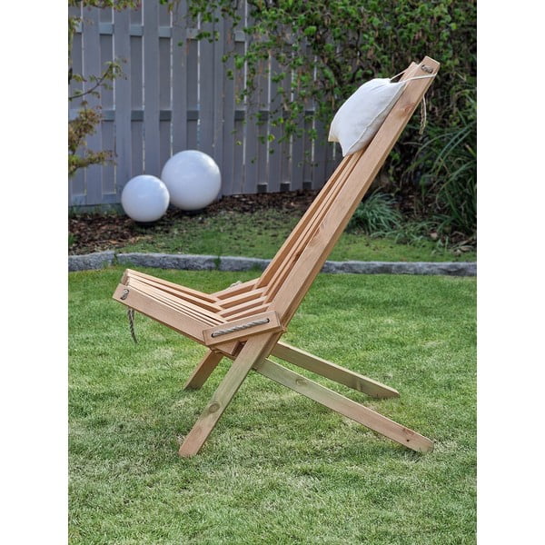 Sedia da giardino in legno in colore naturale Falun - Garden Pleasure-image-2