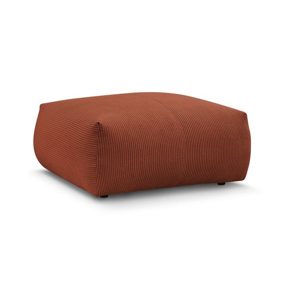 Poggiapiedi color mattone con rivestimento in velluto a coste Voltaire – Bobochic Paris-image-3