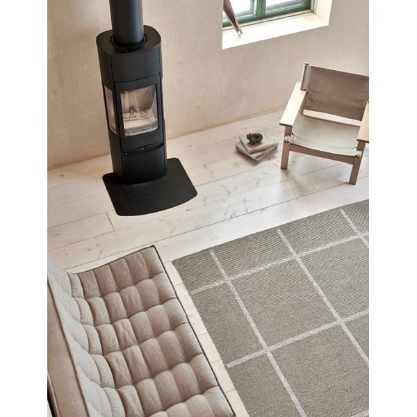 Passatoia da interno/esterno beige 70x150 cm Ada Dark Linen – Pappelina-image-1