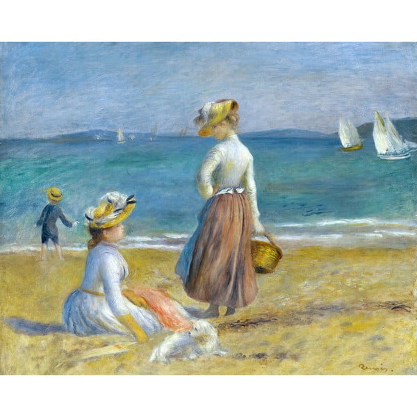 Riproduzione di un dipinto , 50 x 40 cm Auguste Renoir - Figures on the Beach - Fedkolor