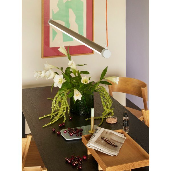 Lampadario LED grigio con intensità regolabile Interplay – Hübsch-image-3