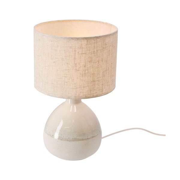 Lampada da tavolo beige con paralume in tessuto (altezza totale 41 cm) Ardo – Candellux Lighting-image-1