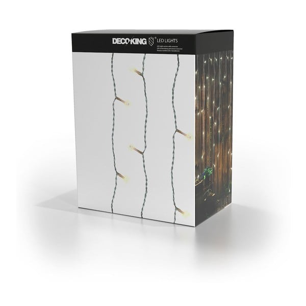 Catena luminosa trasparente a LED di Natale, 200 luci, lunghezza 1 m - DecoKing-image-3