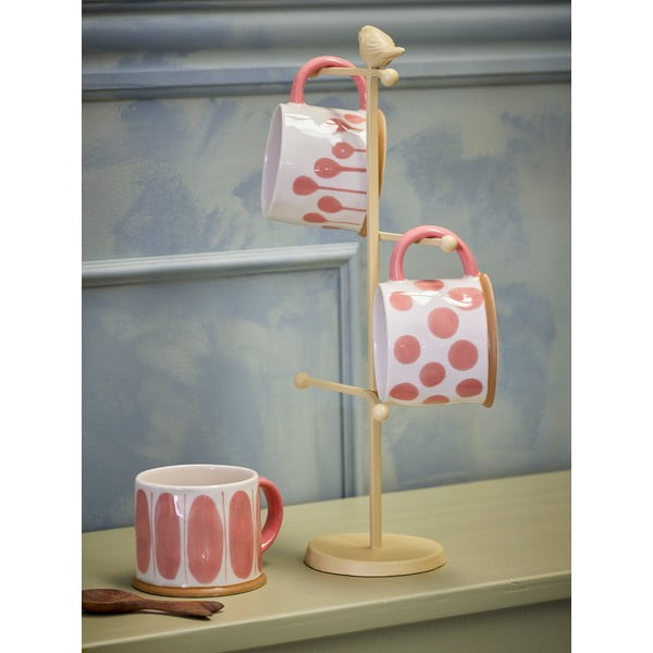 Tazze in set color salmone e color crema in gres 3 pz 450 ml Linora – Bloomingville-image-1