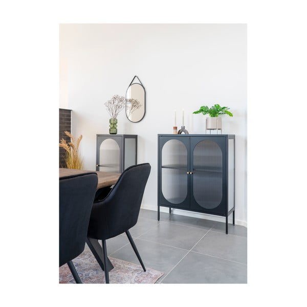 Vetrina in metallo nero 90x110 cm Adelaide - House Nordic-image-3