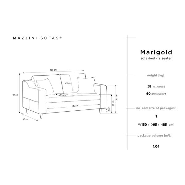 Divano a due posti verde Marigold - Mazzini Sofas-image-2