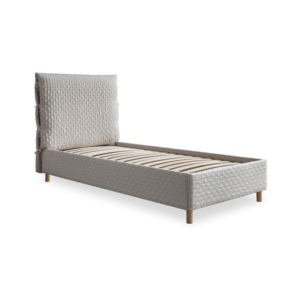 Letto singolo imbottito beige con rete 90x200 cm Sleepy Luna - Miuform-image-2