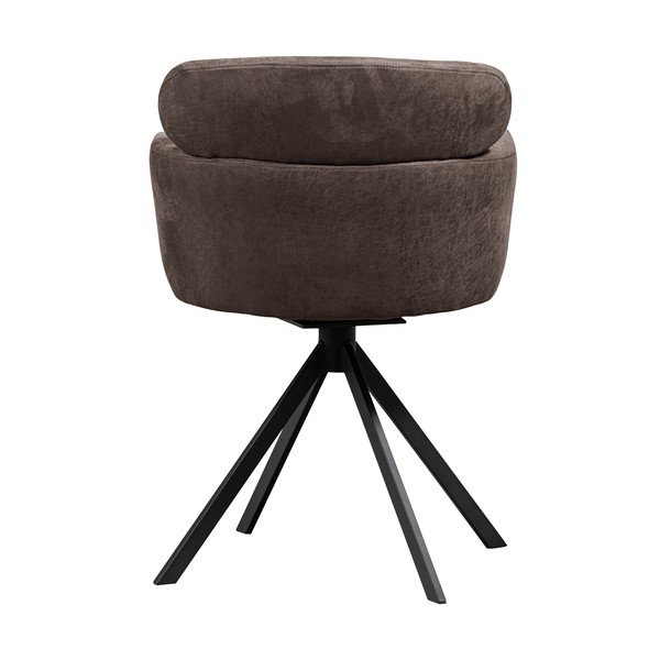 Sedia da pranzo marrone scuro in imbottito con braccioli Fenne – WOOOD-image-4