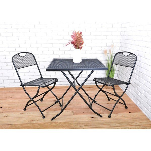 Tavolo da pranzo da giardino in metallo 70x70 cm - Rojaplast-image-1