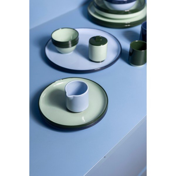 Piatto da dolce verde in gres ø 18 cm Duo – ONA-image-3