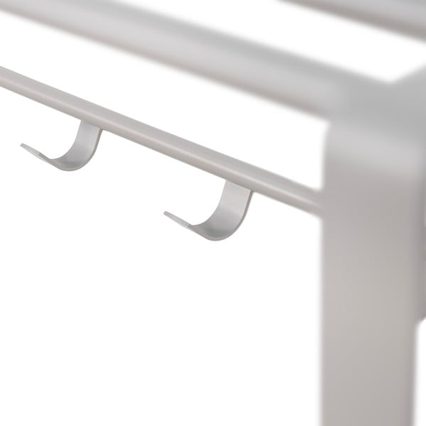 Attaccapanni da parete grigio tortora in metallo con scaffale 100 cm Rex – Spinder Design-image-2